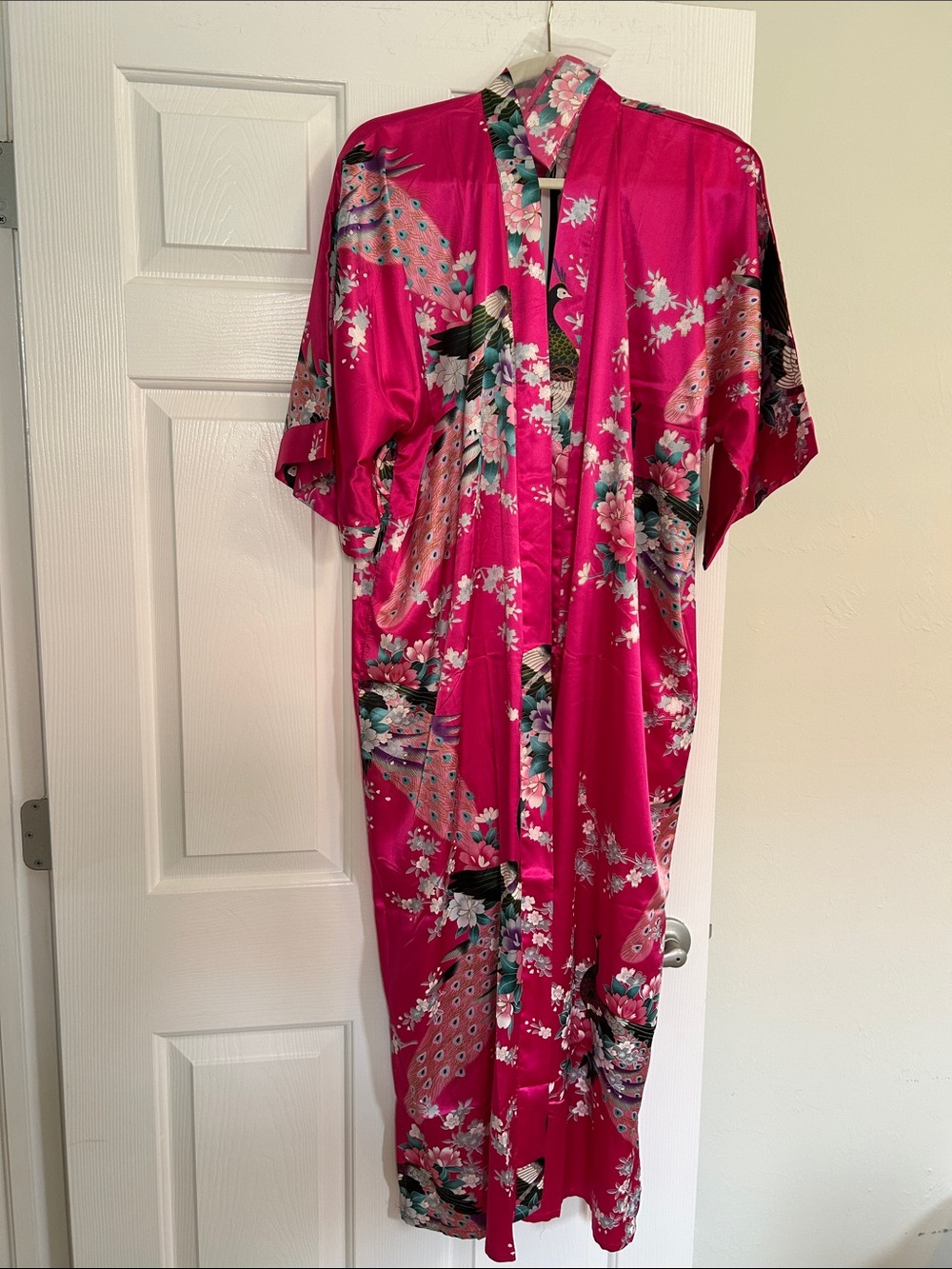 Pink Floral Kimono Robe